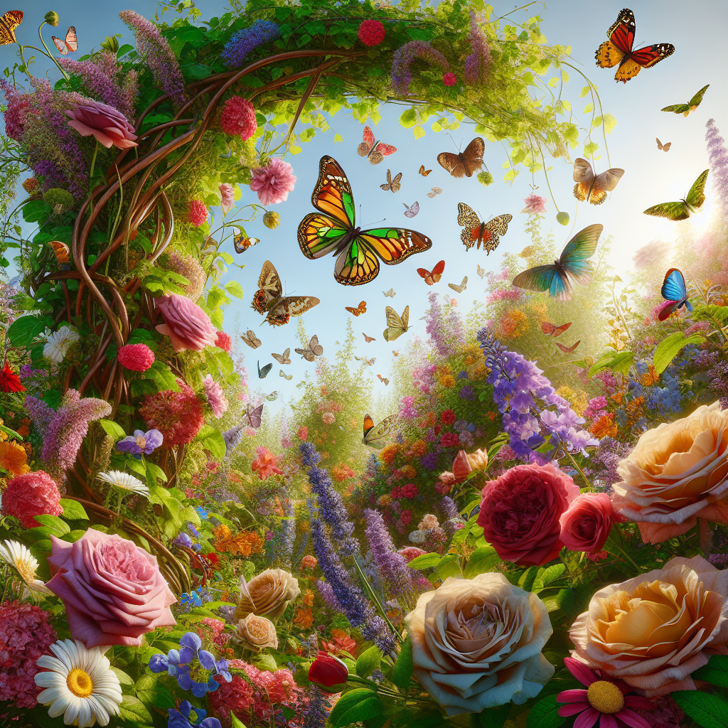 The Enchanting Dance: Flowers, Gardens, And The Flutter Of Butterflies