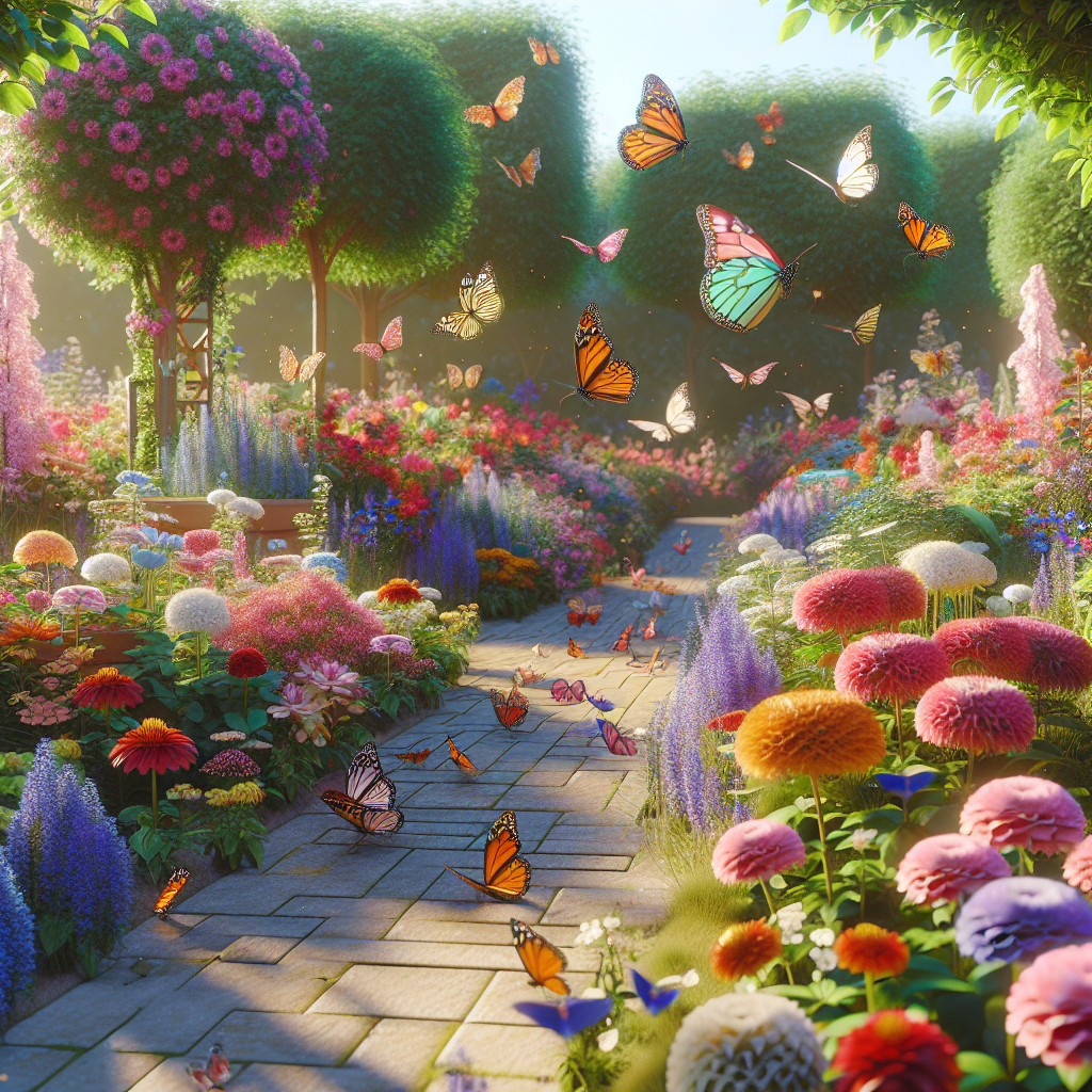 The Enchanting Dance: Flowers, Gardens, And The Majestic Butterfly