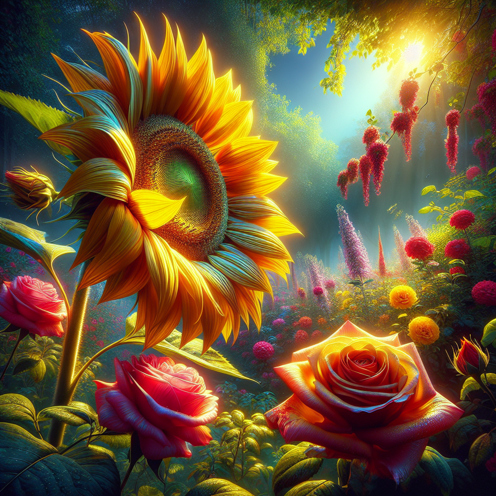 Beautiful Blooms: Unveiling The Secret Garden Of Sunflowers And Roses