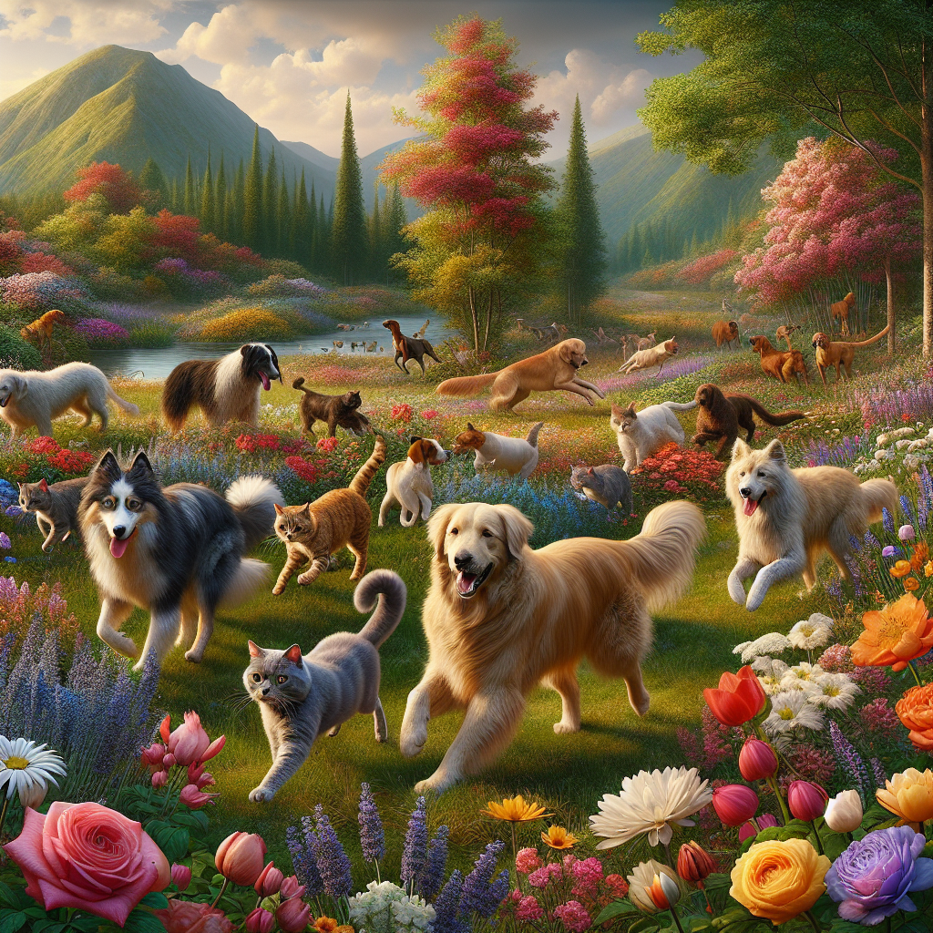 The Purr Fect Match: When Dogs, Cats, And Flowers Unite