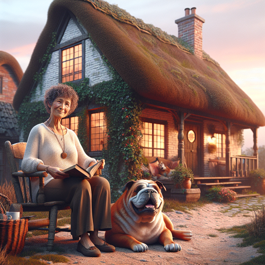 Unlikely Companions: A House, A Pet, And A Human Sitting On The Chair