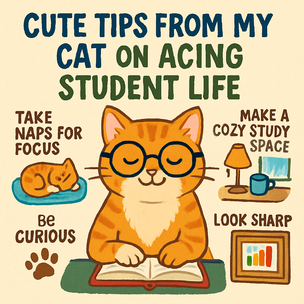 Cute Tips From My Cat On Acing Student Life
